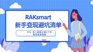 RAKsmart 新手变现避坑清单 90% 的人都踩过的 5 个坑 看完直接规避